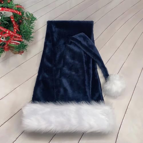 YYCRAFT Lange Weihnachtsmannmütze, 152 cm, Deluxe-Weihnachtsmütze für Erwachsene, Unisex, Neujahr, festliche Party, Weihnachtsbedarf, Marineblau YYCRAFT Lange Weihnachtsmannmütze, 152 cm, Deluxe-Weihnachtsmütze für Erwachsene, Unisex, Neujahr, festliche Party, Weihnachtsbedarf, Marineblau von YYCRAFT