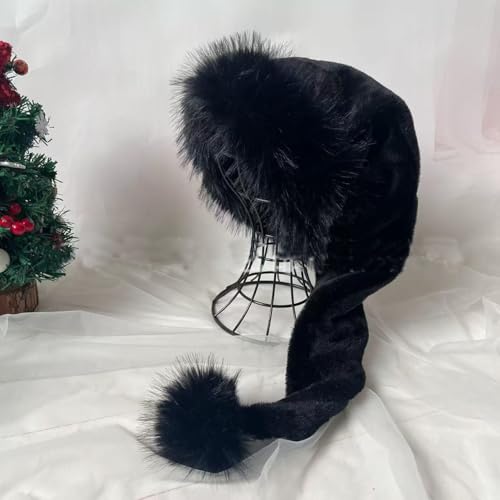 YYCRAFT Lange Weihnachtsmannmütze, Deluxe-Weihnachtsmütze für Erwachsene, Unisex, Neujahr, festliche Party, Weihnachtszubehör, 2 Stück, komplett schwarz YYCRAFT Lange Weihnachtsmannmütze, Deluxe-Weihnachtsmütze für Erwachsene, Unisex, Neujahr, festliche Party, Weihnachtszubehör, 2 Stück, komplett schwarz von YYCRAFT