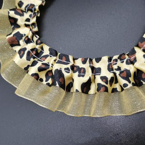 YYCRAFT Satin-Organza-Spitzenbordüre, zweifarbig, 3,8 cm, für Hochzeit, Halloween, Dekoration, Leopardenmuster, 6 Stück YYCRAFT Satin-Organza-Spitzenbordüre, zweifarbig, 3,8 cm, für Hochzeit, Halloween, Dekoration, Leopardenmuster, 6 Stück von YYCRAFT