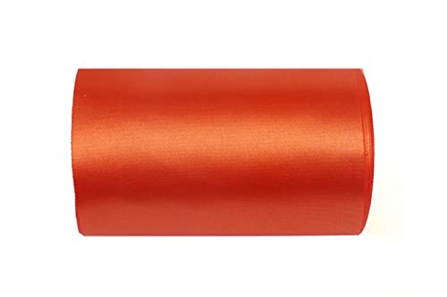 YYCRAFT Satinband, 15,2 cm breit, Satin-Stoffspule für große Eröffnungszeremonie, Hochzeit, Geburtstag, Party, Dekoration, Geschenk, Handwerk (22 Meter, Orange) von YYCRAFT