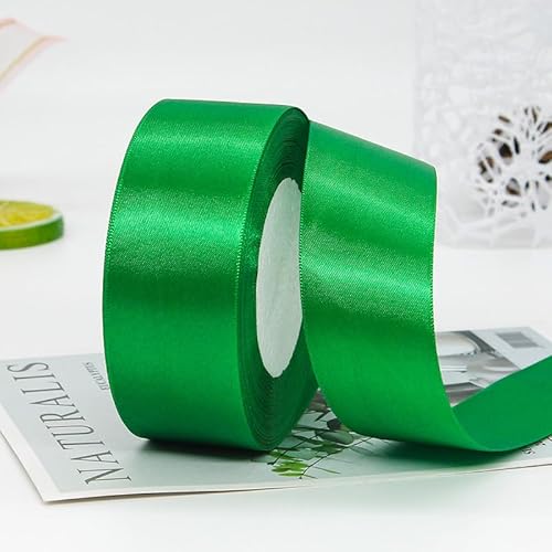 YYCRAFT Smaragdgrünes, massives Satinband, 3,8 cm, 45,7 m, Bastelstoffband für Geschenkverpackungen, Blumensträuße, Hochzeit, Party, Dekoration YYCRAFT Smaragdgrünes, massives Satinband, 3,8 cm, 45,7 m, Bastelstoffband für Geschenkverpackungen, Blumensträuße, Hochzeit, Party, Dekoration von YYCRAFT