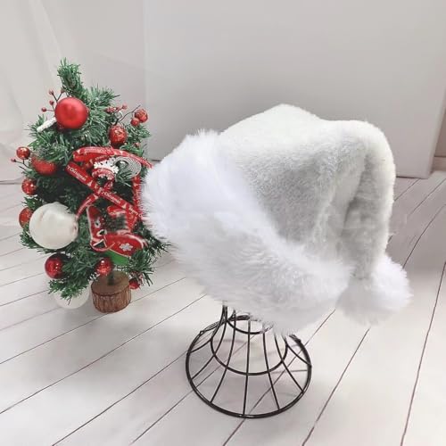 YYCRAFT Weihnachtsmütze für Erwachsene, Unisex, Neujahr, festliche Party, Weihnachtszubehör, 2 Stück, Weiß mit Lametta YYCRAFT Weihnachtsmütze für Erwachsene, Unisex, Neujahr, festliche Party, Weihnachtszubehör, 2 Stück, Weiß mit Lametta von YYCRAFT