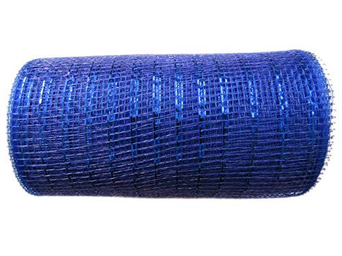 Yycraft Dekoband, 25,4 cm x 9,1 m, metallisches Netzgewebe, Königsblau von YYCRAFT