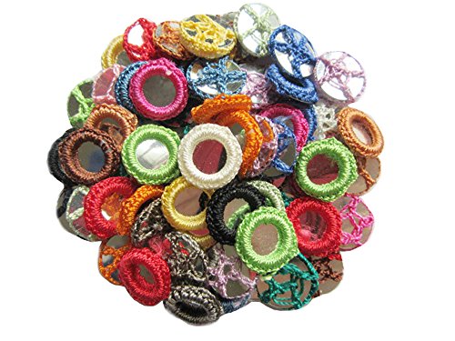 yycraft 64pcs zigeuner shisha - spiegel applique häkeln nähen/album - mix von YYCRAFT