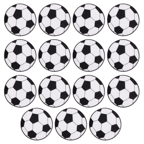 15 Stück,Bügelflicken,Bügelbilder Erwachsene,Patches zum Aufbügeln, Aufnäher Kinder, Flicken zum Aufbügeln, Bügelbilder für Textilien,Diamond Iron On Patches (Fußball) von YYHCC