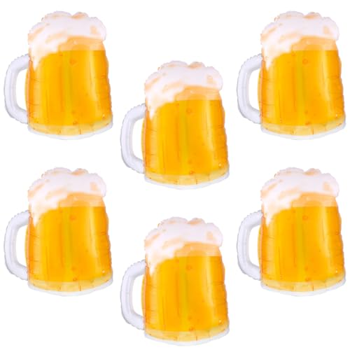 6 Stück,Luftballons Bier, XXL Bier Folienballon,Bierthema Party Festival Dekoration,tortendeko bier,bier accessoires,bierfestivals (Bier Thema) von YYHCC