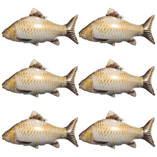 6-teiliges Set,Fisch Ballons,Aufblasbarer Karpfen,Aufblasbarer Fisch,Aufblasbare Tiere,Pool Tiere Aufblasbar,Fisch Aufblasbares Spielzeug,Geschenke für Angler von YYHCC