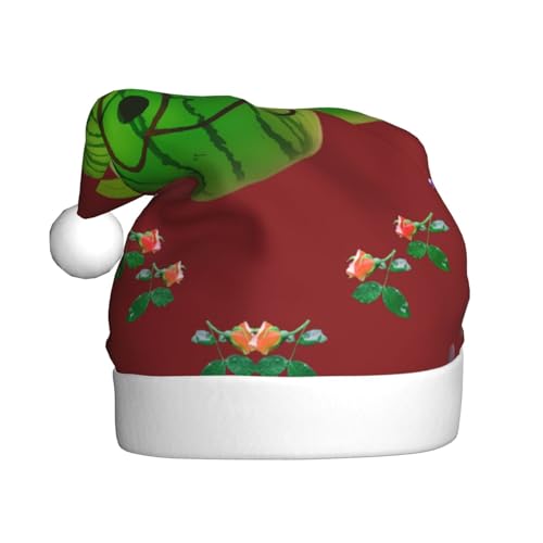 YYHHAOFA Big Eye Wassermelone Weihnachtsmütze für Erwachsene: weich und leicht, ideal für Schulveranstaltungen, Urlaubspartys usw. von YYHHAOFA