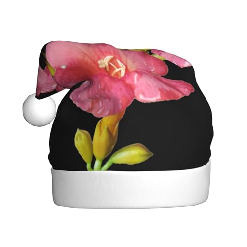 YYHHAOFA Campsis Grandiflora Weihnachtsmütze mit Aufdruck – festliches Ornamental-Accessoire für Weihnachtsfeiern YYHHAOFA Campsis Grandiflora Weihnachtsmütze mit Aufdruck – festliches Ornamental-Accessoire für Weihnachtsfeiern von YYHHAOFA