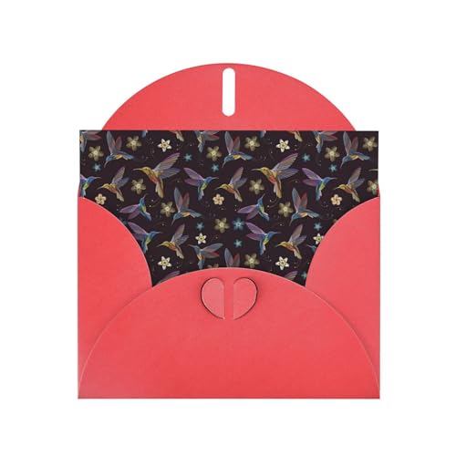 YYHHAOFA Rote Grußkarte mit Kolibris, Stickbild, 10,2 x 15,2 cm, für Weihnachten, Kindergeburtstage, Valentinstag, Hochzeitstage, Partyeinladungen YYHHAOFA Rote Grußkarte mit Kolibris, Stickbild, 10,2 x 15,2 cm, für Weihnachten, Kindergeburtstage, Valentinstag, Hochzeitstage, Partyeinladungen von YYHHAOFA