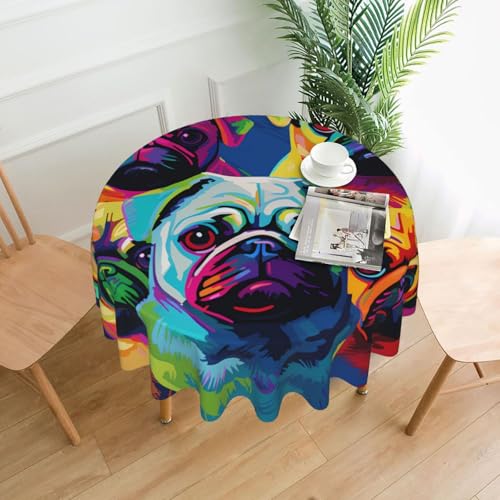 YYHHAOFA Runde dekorative Tischdecke, 152,4 cm, Pop-Art-Pop-Art-Bild für den Innen- und Außenbereich, auf runden Tischen wie Couchtischen, Esstischen und Bauernhoftischen YYHHAOFA Runde dekorative Tischdecke, 152,4 cm, Pop-Art-Pop-Art-Bild für den Innen- und Außenbereich, auf runden Tischen wie Couchtischen, Esstischen und Bauernhoftischen von YYHHAOFA