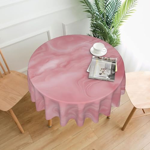 YYHHAOFA Runde dekorative Tischdecke, 152,4 cm, rosa Marmor-Texturbild für den Innen- und Außenbereich, auf runden Tischen wie Couchtischen, Esstischen und Bauernhoftischen YYHHAOFA Runde dekorative Tischdecke, 152,4 cm, rosa Marmor-Texturbild für den Innen- und Außenbereich, auf runden Tischen wie Couchtischen, Esstischen und Bauernhoftischen von YYHHAOFA