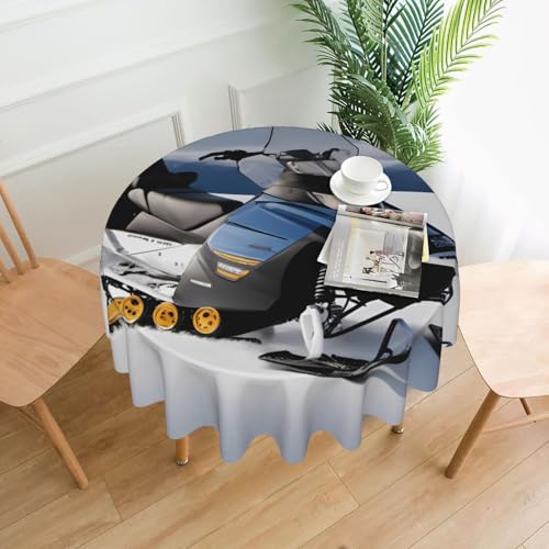 YYHHAOFA Runde dekorative Tischdecke, Motiv: Schneemobil für den Innen- und Außenbereich, auf runden Tischen wie Couchtischen, Esstischen und Bauernhoftischen, 152,4 cm YYHHAOFA Runde dekorative Tischdecke, Motiv: Schneemobil für den Innen- und Außenbereich, auf runden Tischen wie Couchtischen, Esstischen und Bauernhoftischen, 152,4 cm von YYHHAOFA