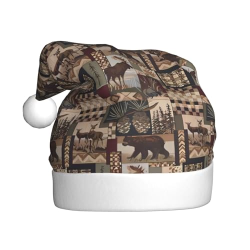 YYHHAOFA Rustikale Weihnachtsmütze mit Bärenmotiv, festliches Ornament, Weihnachten, Halloween-Accessoire für Feiertagsfeiern YYHHAOFA Rustikale Weihnachtsmütze mit Bärenmotiv, festliches Ornament, Weihnachten, Halloween-Accessoire für Feiertagsfeiern von YYHHAOFA