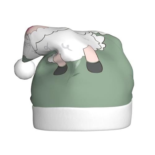 YYHHAOFA Schöne Weihnachtsmütze mit Lamm-Druck – festliches Ornament, Weihnachten, Halloween-Accessoire für Feiertage YYHHAOFA Schöne Weihnachtsmütze mit Lamm-Druck – festliches Ornament, Weihnachten, Halloween-Accessoire für Feiertage von YYHHAOFA