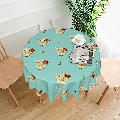 YYHHAOFA Tischdecke – waschbar und wiederverwendbar, perfekt als Schutz und Dekoration für den Esstisch, 152,4 cm. Honig-Eisbecher YYHHAOFA Tischdecke – waschbar und wiederverwendbar, perfekt als Schutz und Dekoration für den Esstisch, 152,4 cm. Honig-Eisbecher von YYHHAOFA