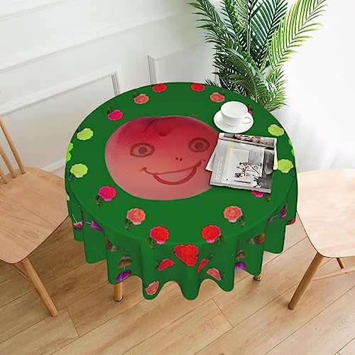 YYHHAOFA Tischdecke – waschbar und wiederverwendbar, perfekt als Schutz und Dekoration für den Esstisch, 152,4 cm. Lachender roter Pfirsichdruck YYHHAOFA Tischdecke – waschbar und wiederverwendbar, perfekt als Schutz und Dekoration für den Esstisch, 152,4 cm. Lachender roter Pfirsichdruck von YYHHAOFA