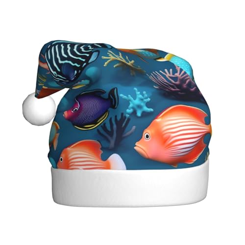 YYHHAOFA U-Boot-Rifffisch Weihnachtsmütze – festliche Dekoration für Weihnachten Halloween Zubehör für Urlaubspartys von YYHHAOFA