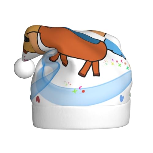 YYHHAOFA Weihnachtsmütze, Motiv: hörende Mule – festliches Ornament, Weihnachten, Halloween-Accessoire für Feiertage YYHHAOFA Weihnachtsmütze, Motiv: hörende Mule – festliches Ornament, Weihnachten, Halloween-Accessoire für Feiertage von YYHHAOFA
