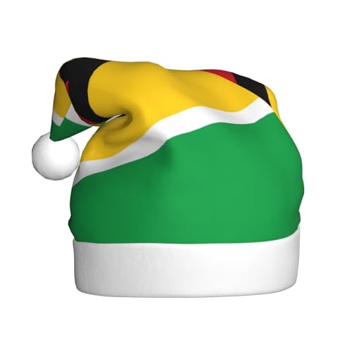 YYHHAOFA Weihnachtsmütze für Erwachsene – hochwertiger Hut für Weihnachten, Halloween und Neujahrspartys, Flagge von Guyana YYHHAOFA Weihnachtsmütze für Erwachsene – hochwertiger Hut für Weihnachten, Halloween und Neujahrspartys, Flagge von Guyana von YYHHAOFA