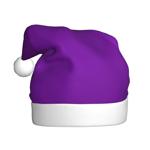 YYHHAOFA Weihnachtsmütze für Erwachsene – hochwertiger Hut für Weihnachten, Halloween und Neujahrspartys, einfarbig, dunkelvioletter Stempel YYHHAOFA Weihnachtsmütze für Erwachsene – hochwertiger Hut für Weihnachten, Halloween und Neujahrspartys, einfarbig, dunkelvioletter Stempel von YYHHAOFA