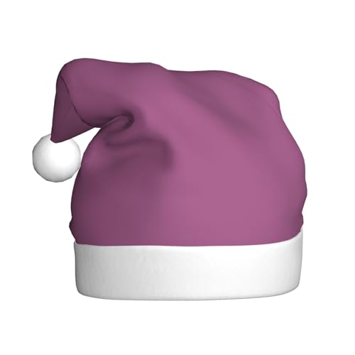 YYHHAOFA Weihnachtsmütze für Erwachsene – hochwertiger Hut für Weihnachten, Halloween und Neujahrspartys, einfarbig, traubenroter Stempel YYHHAOFA Weihnachtsmütze für Erwachsene – hochwertiger Hut für Weihnachten, Halloween und Neujahrspartys, einfarbig, traubenroter Stempel von YYHHAOFA