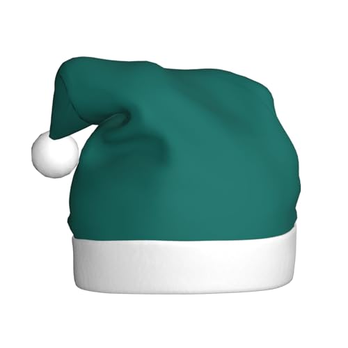 YYHHAOFA Weihnachtsmütze für Erwachsene – hochwertiger Hut für Weihnachten, Halloween und Neujahrspartys, einfarbiger dunkelgrüner Druck YYHHAOFA Weihnachtsmütze für Erwachsene – hochwertiger Hut für Weihnachten, Halloween und Neujahrspartys, einfarbiger dunkelgrüner Druck von YYHHAOFA