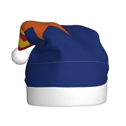 YYHHAOFA Weihnachtsmütze mit Arizona-Flagge für Erwachsene: weich und leicht, ideal für Schulveranstaltungen, Urlaubspartys usw. von YYHHAOFA