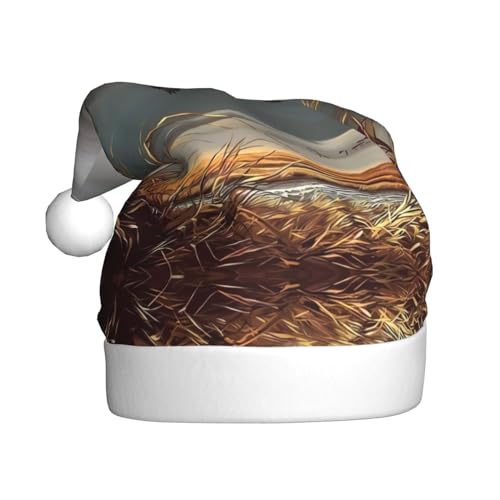 YYHHAOFA Weihnachtsmütze mit Aufdruck "Hunting Flying Wild Ducks" – festliche Dekoration für Weihnachten, Halloween, Zubehör für Feiertagspartys von YYHHAOFA