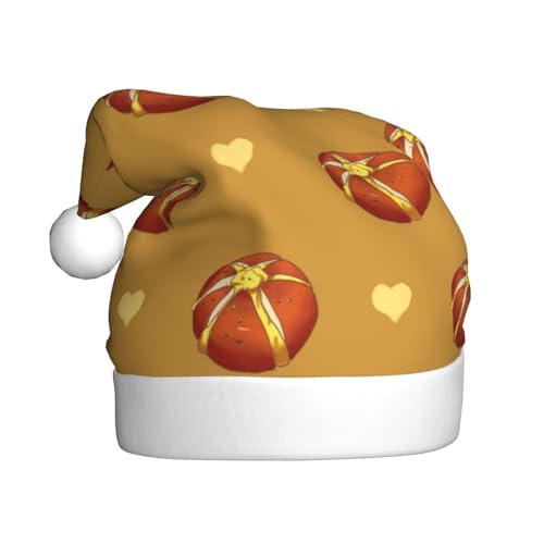 YYHHAOFA Weihnachtsmütze mit Butterbrot-Druck, festliches Ornament, Weihnachten, Halloween-Accessoire für Feiertage YYHHAOFA Weihnachtsmütze mit Butterbrot-Druck, festliches Ornament, Weihnachten, Halloween-Accessoire für Feiertage von YYHHAOFA