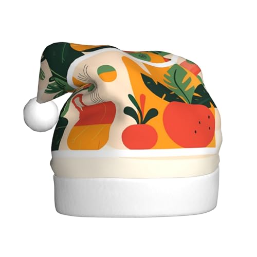 YYHHAOFA Weihnachtsmütze mit Cartoon-Motiv und Schildkröte auf der Rückseite, Bambus-Drucke, festliches Ornament, Weihnachten, Halloween-Zubehör für Feiertage von YYHHAOFA