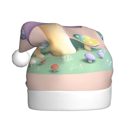YYHHAOFA Weihnachtsmütze mit Cartoon-Pilz-Druck – festliches Ornament, Weihnachten, Halloween-Zubehör für Feiertage YYHHAOFA Weihnachtsmütze mit Cartoon-Pilz-Druck – festliches Ornament, Weihnachten, Halloween-Zubehör für Feiertage von YYHHAOFA