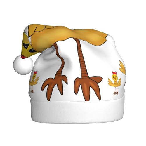 YYHHAOFA Weihnachtsmütze mit Hahn im quadratischen Druck, festliches Ornament, Weihnachten, Halloween-Accessoire für Feiertage YYHHAOFA Weihnachtsmütze mit Hahn im quadratischen Druck, festliches Ornament, Weihnachten, Halloween-Accessoire für Feiertage von YYHHAOFA