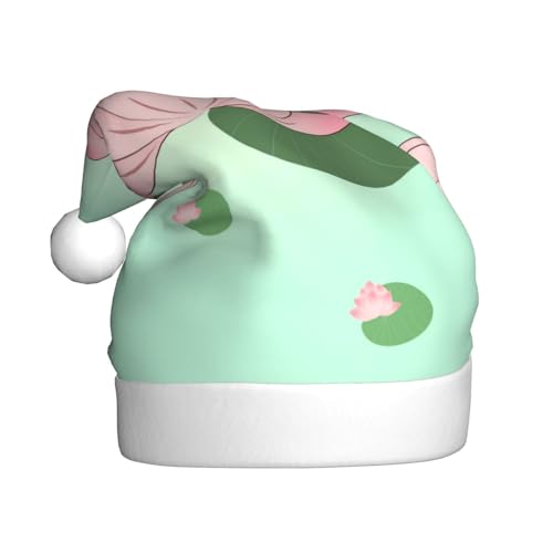 YYHHAOFA Weihnachtsmütze mit Lotusblumen, die darauf warten, zu blühen – festliches Ornament, Weihnachten, Halloween-Accessoire für Feiertagsfeiern YYHHAOFA Weihnachtsmütze mit Lotusblumen, die darauf warten, zu blühen – festliches Ornament, Weihnachten, Halloween-Accessoire für Feiertagsfeiern von YYHHAOFA
