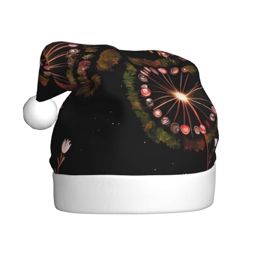 YYHHAOFA Weihnachtsmütze mit Sternenmotiv und Löwenzahn-Druck, festliches Ornament, Weihnachten, Halloween-Accessoire für Feiertagsfeiern YYHHAOFA Weihnachtsmütze mit Sternenmotiv und Löwenzahn-Druck, festliches Ornament, Weihnachten, Halloween-Accessoire für Feiertagsfeiern von YYHHAOFA