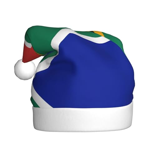 YYHHAOFA Weihnachtsmütze mit Südafrika-Flagge für Erwachsene: weich und leicht, ideal für Schulveranstaltungen, Urlaubspartys usw. von YYHHAOFA