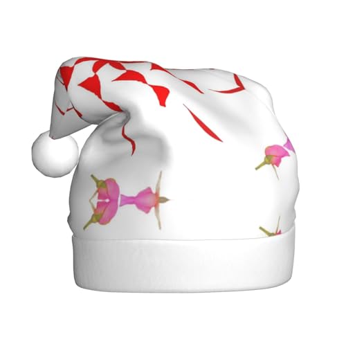 YYHHAOFA Weihnachtsmütze mit angehenden und sich drehenden Blumendruck, festliches Ornament, Weihnachten, Halloween-Accessoire für Feiertage YYHHAOFA Weihnachtsmütze mit angehenden und sich drehenden Blumendruck, festliches Ornament, Weihnachten, Halloween-Accessoire für Feiertage von YYHHAOFA