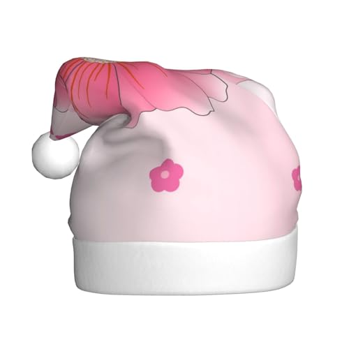YYHHAOFA Weihnachtsmütze mit blühenden Nelken für Erwachsene: weich und leicht, ideal für Schulveranstaltungen, Urlaubspartys usw. von YYHHAOFA