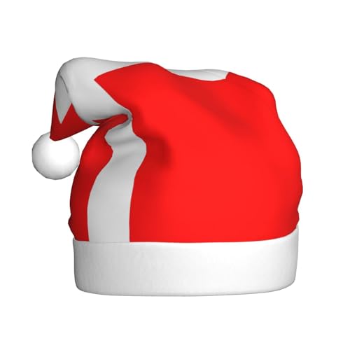 YYHHAOFA Weihnachtsmütze mit dänischer Flagge für Erwachsene: weich und leicht, ideal für Schulveranstaltungen, Urlaubspartys usw. von YYHHAOFA