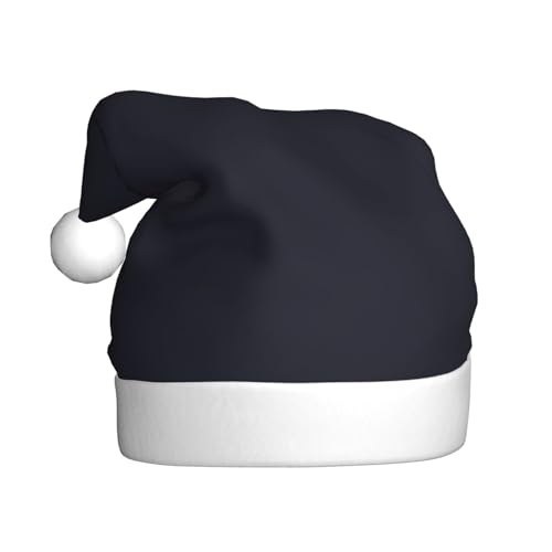YYHHAOFA Weihnachtsmütze mit einfarbigem schwarzem Druck – festliches Ornament für Weihnachten, Halloween, Zubehör für Feiertagspartys von YYHHAOFA