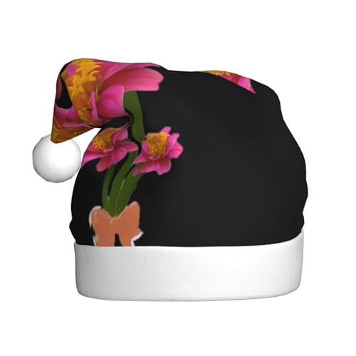 YYHHAOFA Weihnachtsmütze mit feinen Blättern, Chrysanthemen-Druck, festliches Ornament, Weihnachten, Halloween-Accessoire für Feiertagsfeiern YYHHAOFA Weihnachtsmütze mit feinen Blättern, Chrysanthemen-Druck, festliches Ornament, Weihnachten, Halloween-Accessoire für Feiertagsfeiern von YYHHAOFA