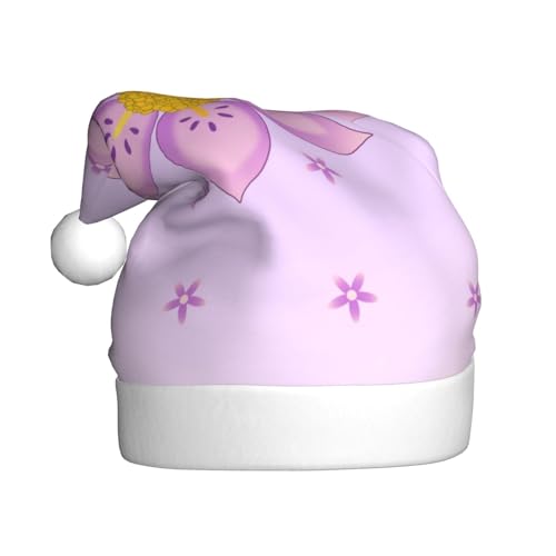 YYHHAOFA Weihnachtsmütze mit fünfblättrigen violetten Blumen – festliches Ornament, Weihnachten, Halloween-Accessoire für Feiertage YYHHAOFA Weihnachtsmütze mit fünfblättrigen violetten Blumen – festliches Ornament, Weihnachten, Halloween-Accessoire für Feiertage von YYHHAOFA