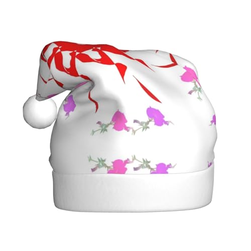 YYHHAOFA Weihnachtsmütze mit kleinen Blumen, zum Aufdrehen – festliche Dekoration für Weihnachten, Halloween, Zubehör für Feiertagspartys von YYHHAOFA