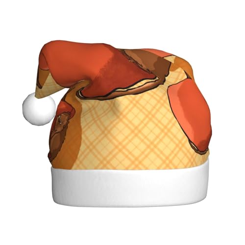 YYHHAOFA Weihnachtsmütze mit süßem kleinen Hamsterdruck, festliches Ornament, Halloween-Accessoire für Feiertage YYHHAOFA Weihnachtsmütze mit süßem kleinen Hamsterdruck, festliches Ornament, Halloween-Accessoire für Feiertage von YYHHAOFA