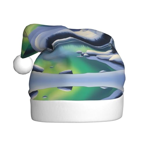 YYHHAOFA Wunderschöne Northern Lights Weihnachtsmütze – Festliches Ornament Weihnachten Halloween Zubehör für Urlaubspartys von YYHHAOFA