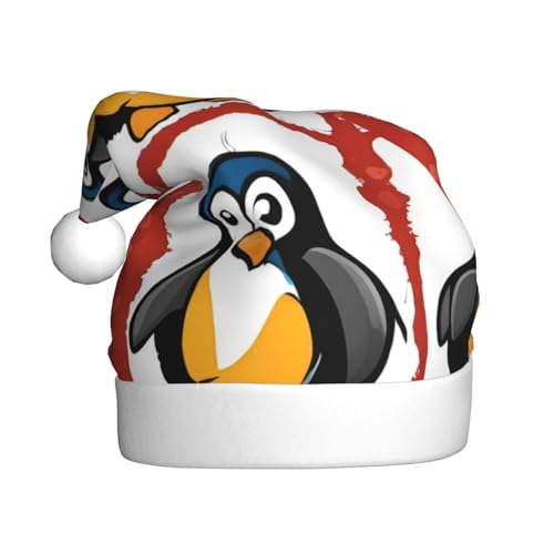 YYHWHJDE Cartoon Pinguin Weihnachtsmütze für Erwachsene - Festliche Party Dekoration, weiches und langlebiges Material von YYHWHJDE