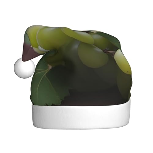 YYHWHJDE Grüne Trauben Weihnachtsmütze für Erwachsene - Festliche Party Dekoration, weiches und langlebiges Material von YYHWHJDE