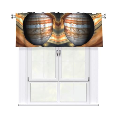YYHWHJDE Jupiter Kurzgardinen mit Querformatdruck, 137,2 x 45,7 cm, Vorhang, Volant, Küche, Badezimmer, Waschküche, Studio, Heimdekoration YYHWHJDE Jupiter Kurzgardinen mit Querformatdruck, 137,2 x 45,7 cm, Vorhang, Volant, Küche, Badezimmer, Waschküche, Studio, Heimdekoration von YYHWHJDE