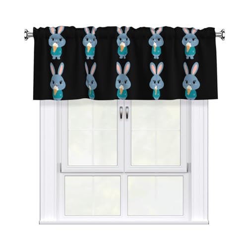 YYHWHJDE Kurzgardine mit Volant-Stange, Motiv Häschen, Eiscreme, 137,2 x 45,7 cm, Vorhang, Volant, Küche, Badezimmer, Waschküche, Studio, Heimdekoration YYHWHJDE Kurzgardine mit Volant-Stange, Motiv Häschen, Eiscreme, 137,2 x 45,7 cm, Vorhang, Volant, Küche, Badezimmer, Waschküche, Studio, Heimdekoration von YYHWHJDE