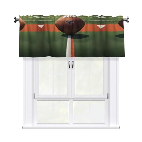 YYHWHJDE Kurzgardine mit Volantstange, Motiv: American Football, Sportdruck, 137,2 x 45,7 cm, Vorhangvolant, Küche, Badezimmer, Waschküche, Studio, Heimdekoration YYHWHJDE Kurzgardine mit Volantstange, Motiv: American Football, Sportdruck, 137,2 x 45,7 cm, Vorhangvolant, Küche, Badezimmer, Waschküche, Studio, Heimdekoration von YYHWHJDE